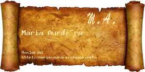 Maria Auróra névjegykártya